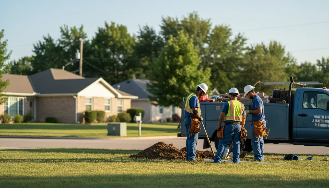 Residential water line and bathroom plumbing service in Pataskala, OH